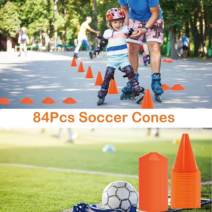 Soccer Cones Set 84/42Pcs 7"/9" 7"/9" Cones