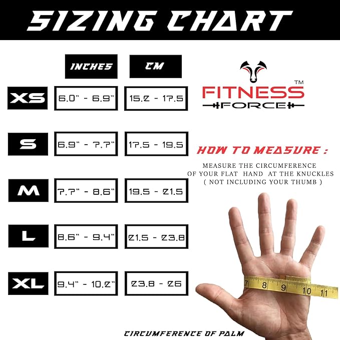 FITNESS FORCE Ventilated Gym Gloves for Men with Built-in Wrist Support for Workouts Weightlifting Gloves Workout Gloves for Women Exercise Fitness Gloves Perfect for Powerlifting, Cross Training