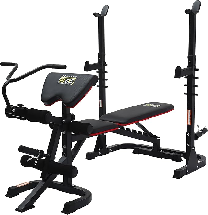 Signature Fitness Multifunctional Workout Station Adjustable Workout Bench 800-Pound Capacity