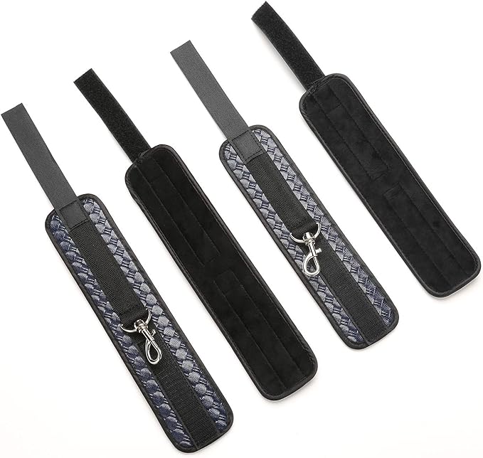 Sovyime Black Portable Exercise Spreader Bar with 4pcs
