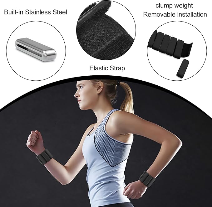 Wearable wrist weights and ankle weights ,1-2 lb.