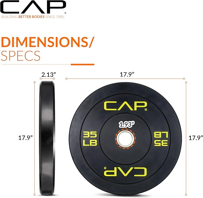 CAP Barbell Rubber Olympic Bumper Plate