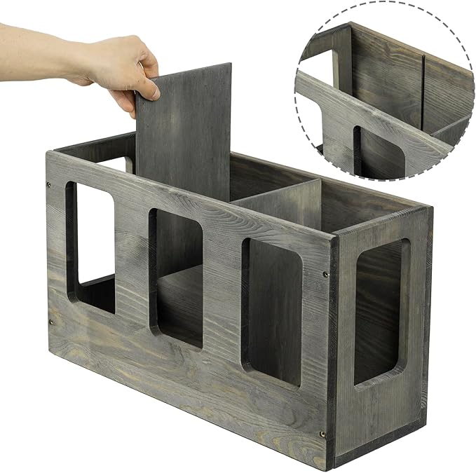 MyGift Wall Mounted Vintage Gray Solid Wood Yoga Mat Holder Fitness Gym Foam Roller Storage Organizer, Floor Standing Sports Exercise Mat Rack