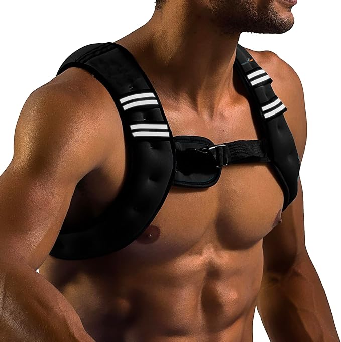 Weighted Vest 6lb, 10lb, 12lb, 25lb, 35lb, 45lb, 60lb Removable Iron Weights for Men and Women Workout for Calisthenics and Fitness Sport Training
