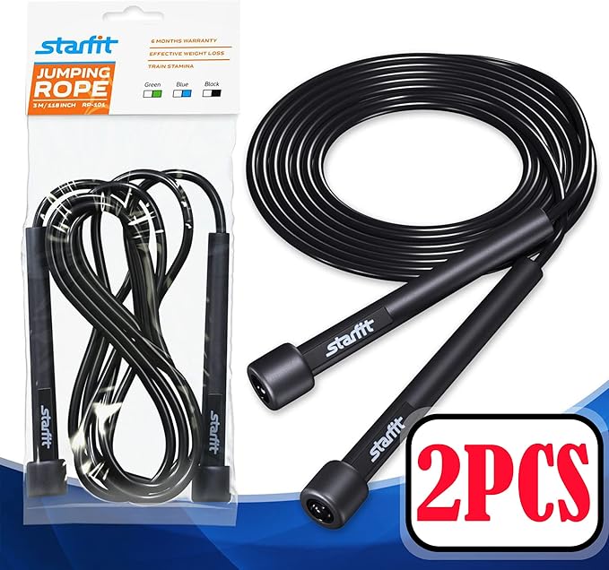 Lightweight Jump Rope for Fitness and Exercise, Adjustable Jump Ropes with Plastic Handles, Cardio and Endurance Training, Jumping Rope for Workout