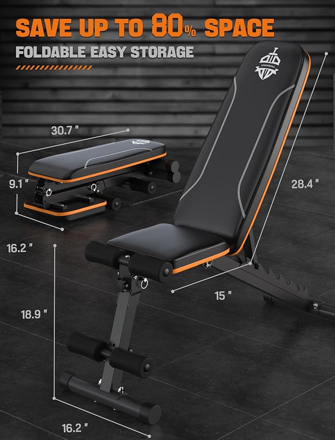 Sportsroyals Workout Bench 750LBS Weight