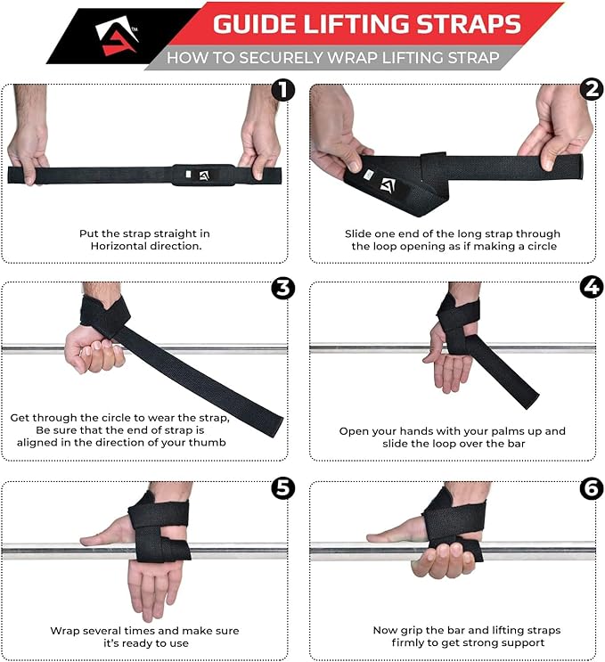 Lifting Wrist Straps for Weightlifting, Powerlifting & Deadlifts – 23” Neoprene Padded Cotton Straps for Strength Training & Gym Workouts - Maximum Grip Support for Men & Women