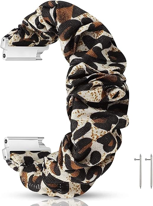 Compatible for FITVII Nexa, HM21, HM68, H86, HM57, HM78, H56 Smart Watch Fitness Tracker Bands, 18mm, 20mm, 22mm Fabric Elastic Scrunchie Elastic Women Cute Replacement Straps