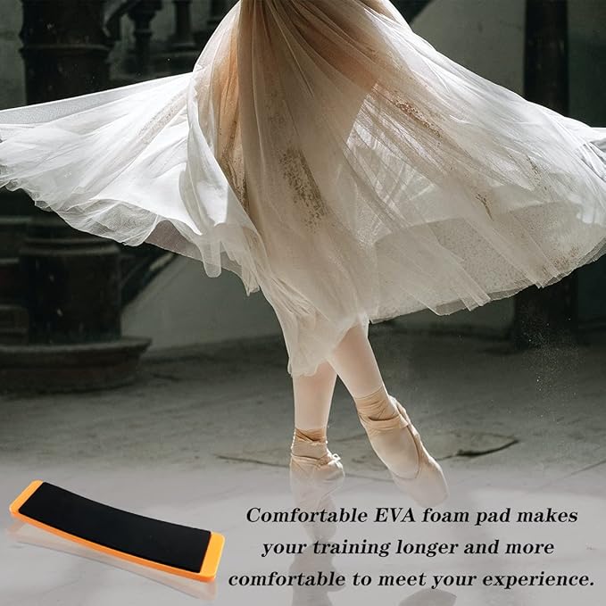 Turn Board,Spin Board for Dance Turn and Skating Balance Training,Orange Rectangular Turn Board for Training Ballet Dancers,Ice Skaters and Gymnasts in Balance and Turning-0