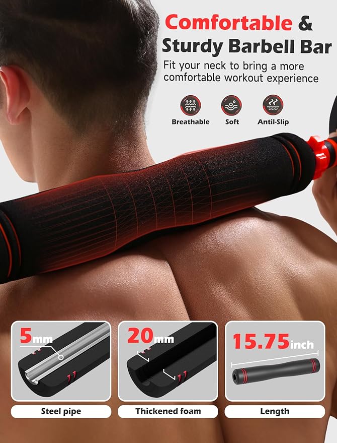 Adjustable Dumbbells, 20/30/40/55/60/70/80/90lbs Free Weight Set with Connector, 2 or 3 in 1 Dumbbells Used as Barbell, Kettlebells, Fitness Exercises for Home Gym Suitable for Men/Women