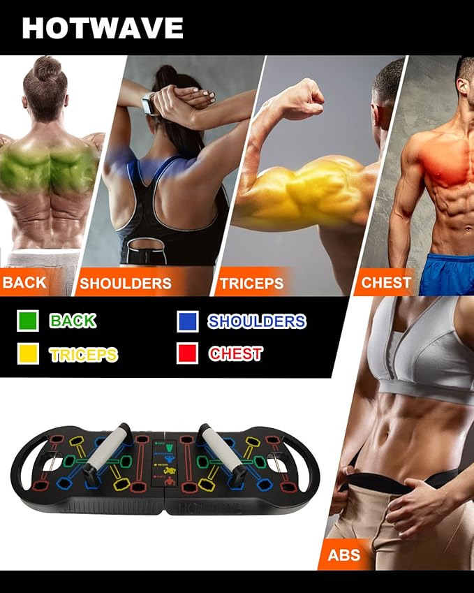 HOTWAVE Push Up Board Fitness 20 in 1 Push