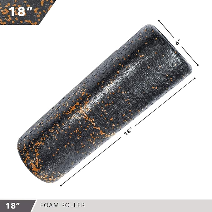 Day 1 Fitness High-Density Round Foam Rollers - 4 Size 8 Color