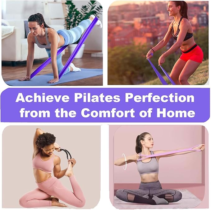 Pilates Ring and Ball Set with 8 Resistance 9 in