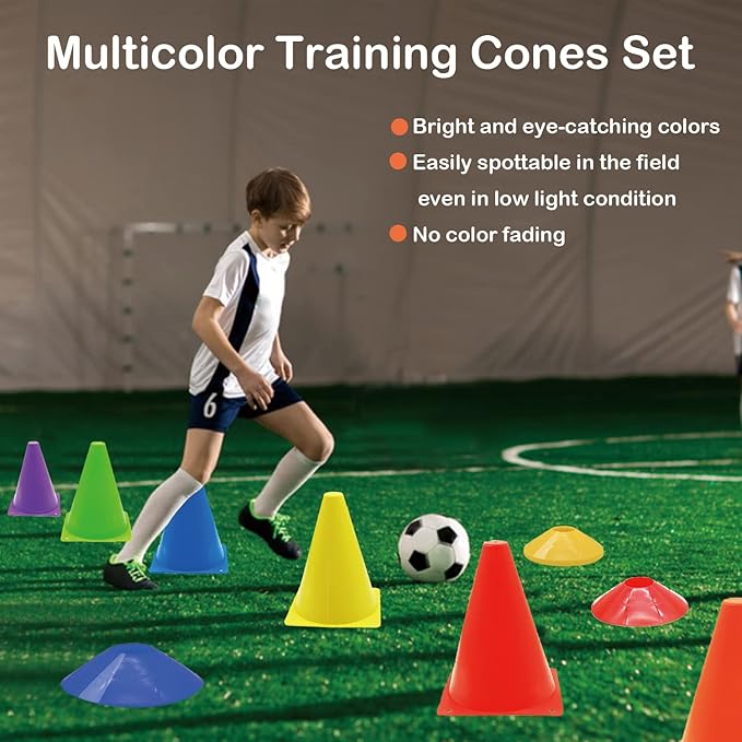 Soccer Cones Set 84/42Pcs 7"/9" 7"/9" Cones