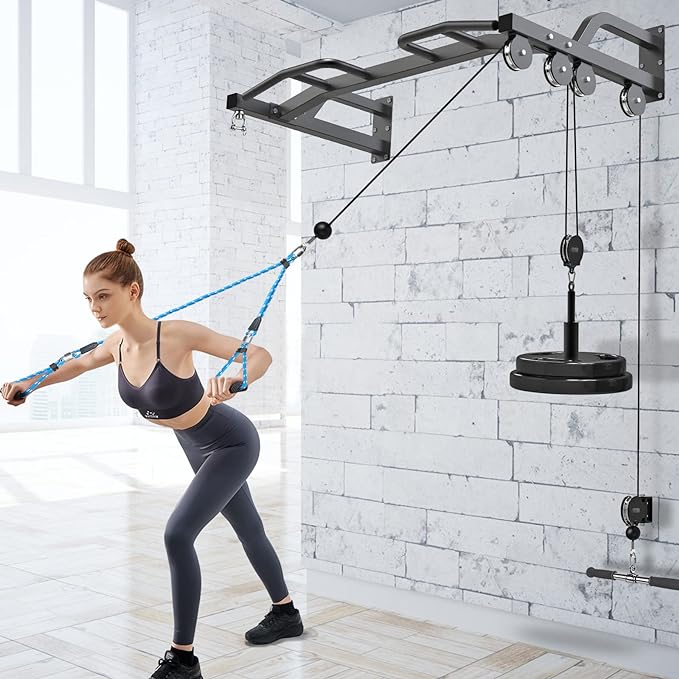 Kipika 48" Wall Mounted Multifunction Cable Pulley System Gym 48" Wall
