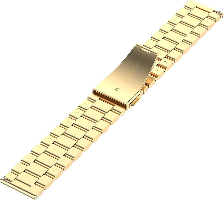 FitTurn Bands Compatible with Letscom, Letsfit, Lintelek, Yamay SmartWatch -Replacement Classic Stainless Steel Metal WatchBand for ID205L, ID205U,ID215G, ID205, ID216, ID205S, SW021