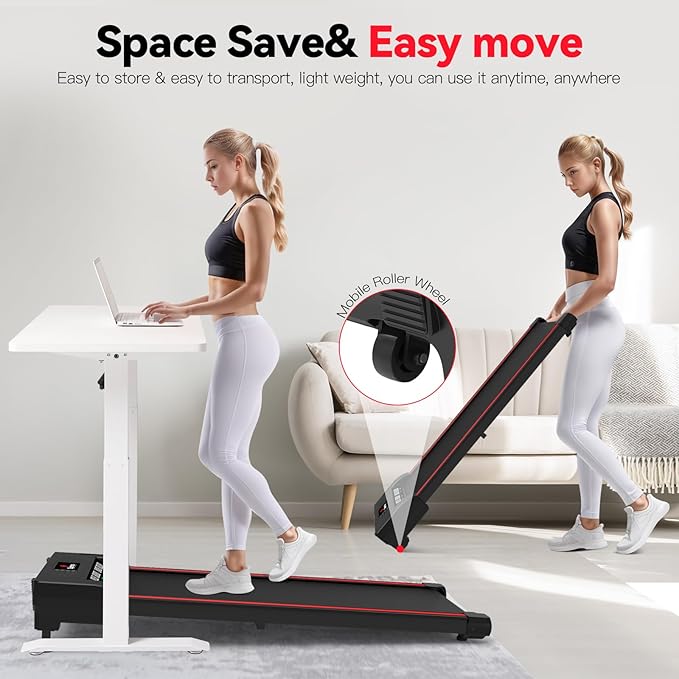 Sperax Walking Vibration Pad with APP, 3 in 1 Under Desk Treadmill, 2.5HP Low Noise Walking Treadmill Pad with Remote Control,Portable Treadmills for Home Office