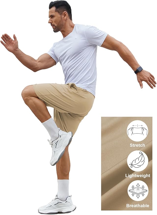 COOFANDY Men's Gym Workout Shorts 7 Inch Stretch Athletic Shorts Lightweight Running Training Short Pants with Pockets