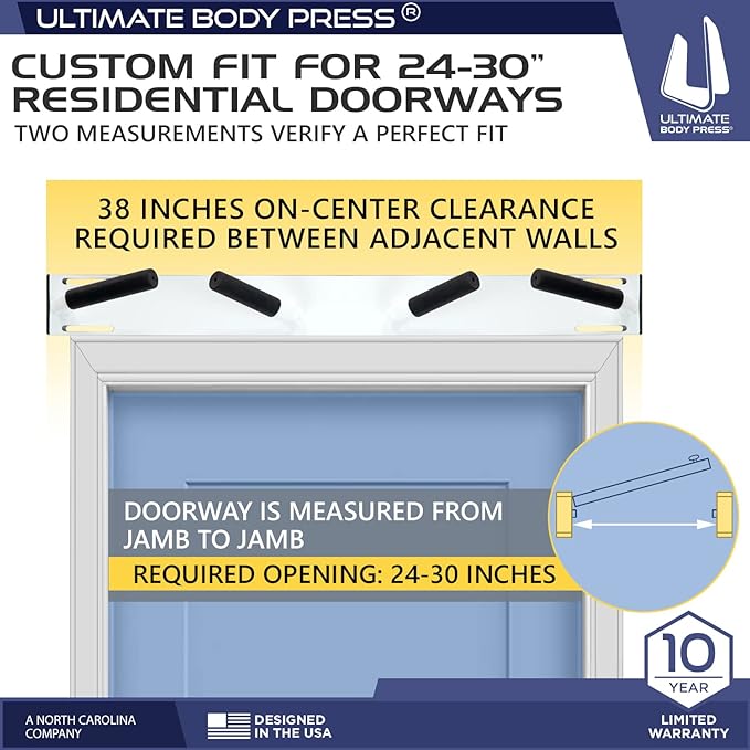 Ultimate Body Press Wall Mounted Doorway Pull Up Bar