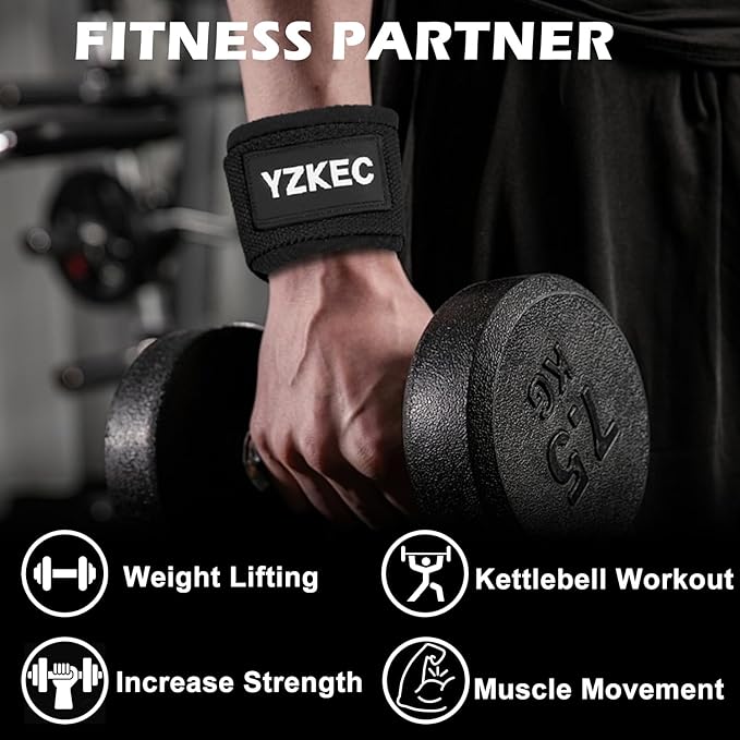 24" Cotton Weight Lifting Wrist Straps with Neoprene Cushioned Padded for Wrist Support and Protection,Weightlifting,Strength Training,Bodybuilding,Powerlifting,Dumbbell Workout,Men and Women (Pair)