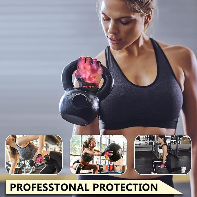 Workout Gloves for Women Men - Weight Lifting Gloves with Full Palm Protection & Extra Grip for Women Gym, Weightlifting, Weight Lift, Rowing, Exercise, Sport, Cycling