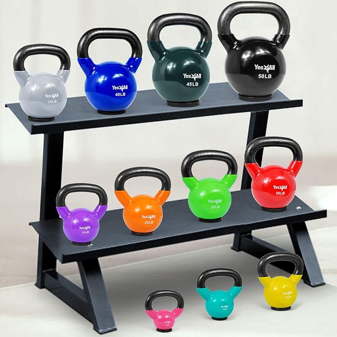 Yes4All Kettlebells Rubber Base (10-65 lbs)