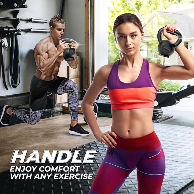 Yes4All Kettlebell Adjustable/Cast Iron/Protective Base Solid Smooth