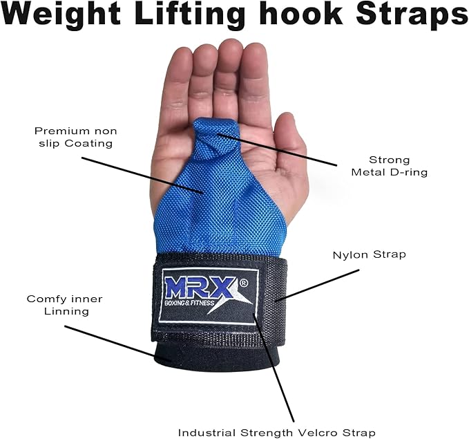 MRX Power Weight Lifting Straps Wrist Support Heavyduty