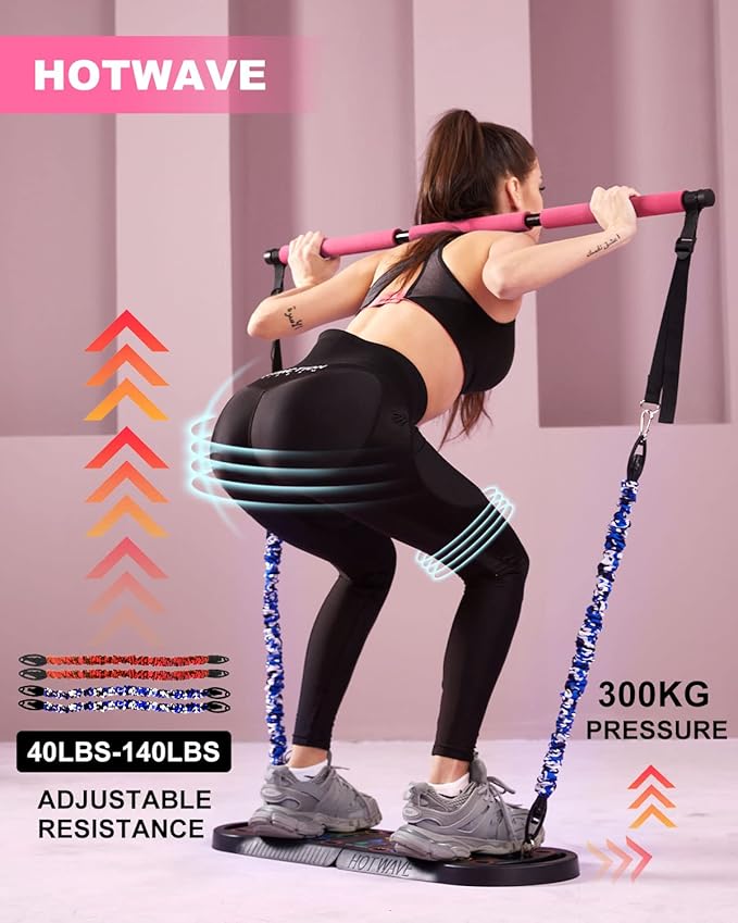 HOTWAVE Portable Exercise Equipment with 16 Gym Accessories.20 1 Push