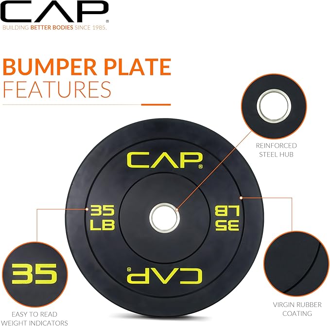 CAP Barbell Rubber Olympic Bumper Plate
