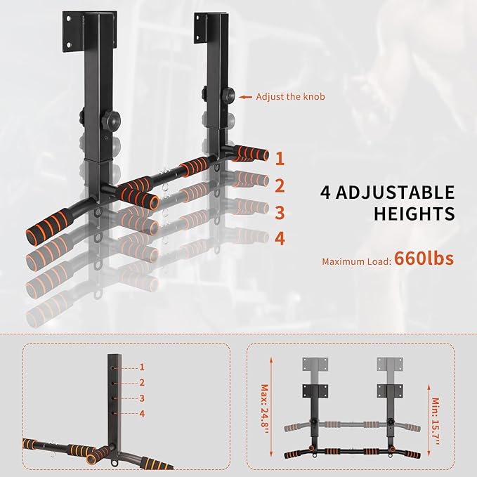 Pull Up Bar Wall Mounted: Adjustable Wall Joist
