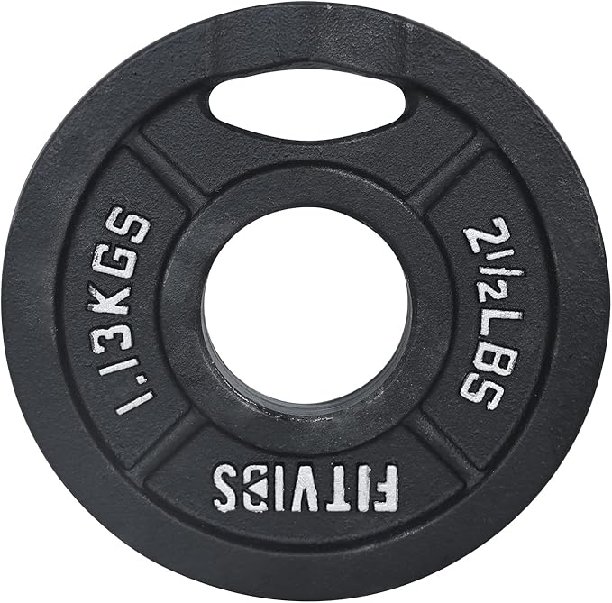 Signature Fitness Cast Iron Plate Weight Plate for Strength Training and Weightlifting, Standard or Olympic, Multiple Sizes