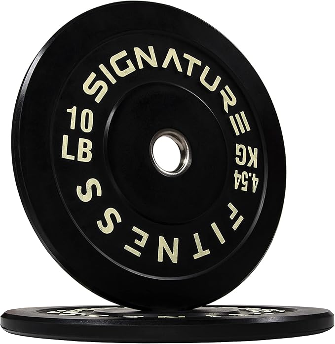 Signature Fitness 2" Olympic Bumper Plate Weight Plates 7FT Olympic