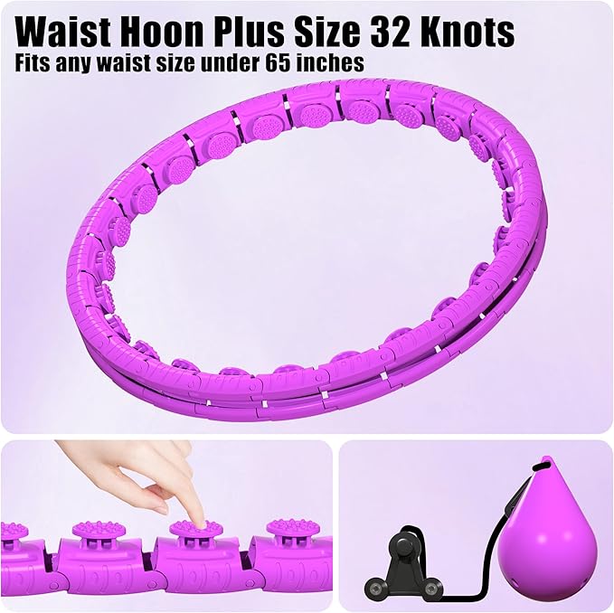 Infinity Weighted Fitness Circle for Adults 32 Detachable