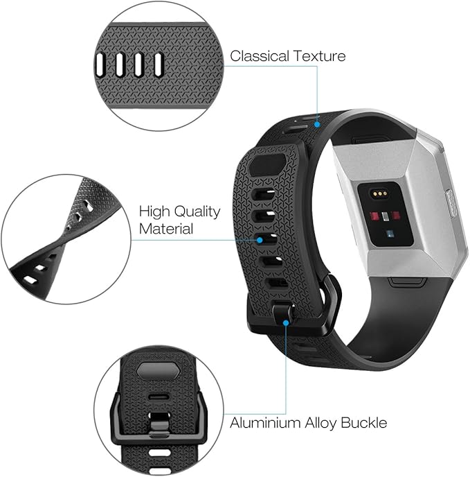 Compatible Ionic Bands for Men Women Large Small, Replacement Strap Sport Accessory Wristband with Original Design for Ionic Smart Watch