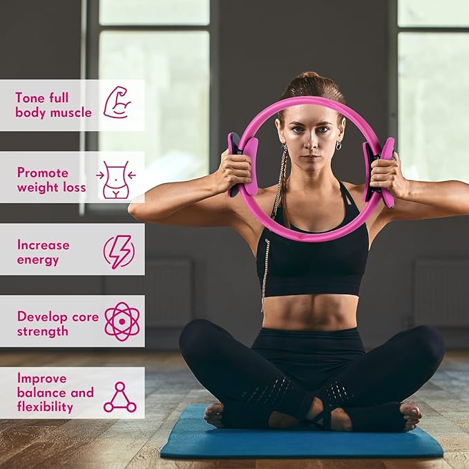 Syhood Pilates Ring 11.81 Inch Pilates Circle Yoga