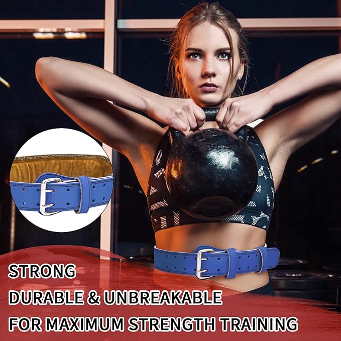 Leather Weight Lifting Belt for Men and Women