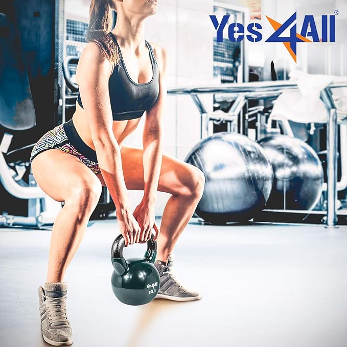 Yes4All Combo Kettlebells Vinyl Coated Weight Sets Great