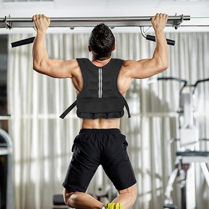 Adjustable Weighted Vest for Men Women Weights Included, 4-10lbs/11-20lbs Body Weight Vests Adjustable for Running, Training Workout, Jogging, Walking
