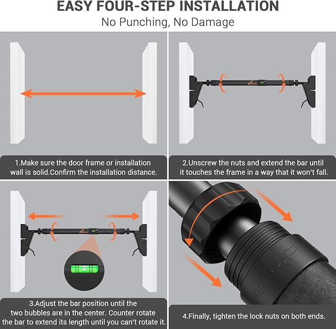 Sportneer Pull Up Bar: Adjustable Width Locking Mechanism