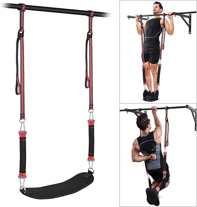 Pull Up Assistance Bands with Fabric Feet/Knee Rest