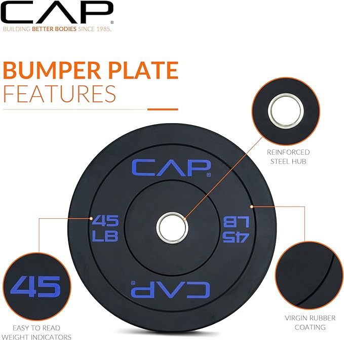 CAP Barbell Rubber Olympic Bumper Plate
