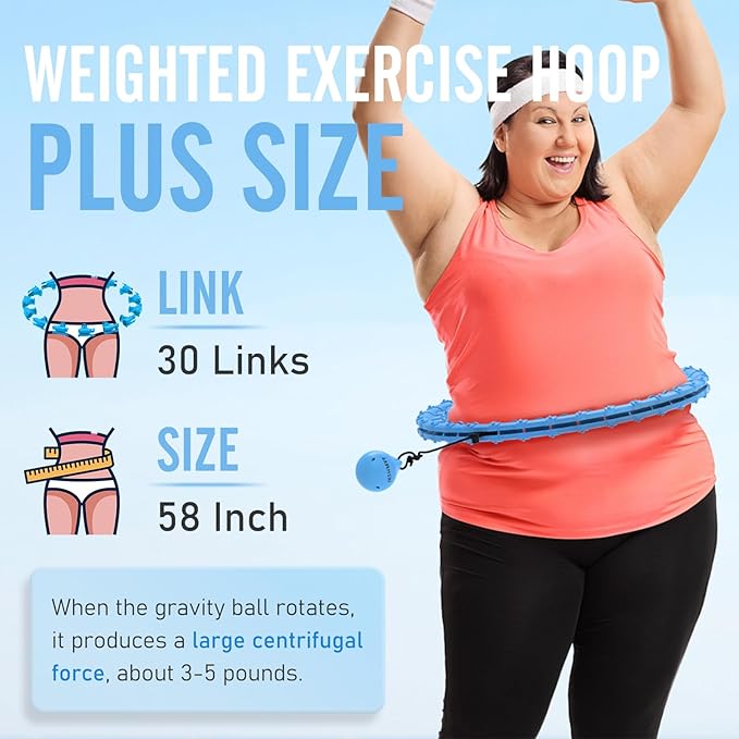 JKSHMYT Weighted Hula Circle Hoops for Adults Weight Loss 30 Detachable