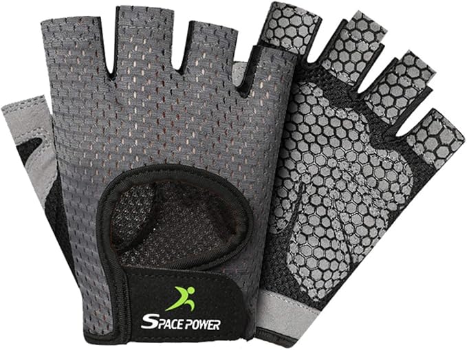 spacepower Workout Gloves - Lightweight Breathable Gym Gloves for Women & Men's Exercise