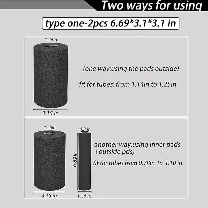 Foot Foam Pads Rollers Replacement Set for Home