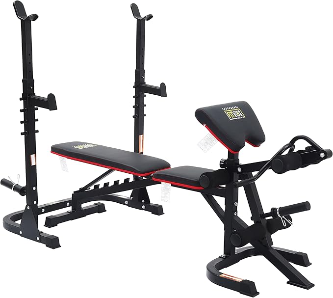 Signature Fitness Multifunctional Workout Station Adjustable Workout Bench 800-Pound Capacity
