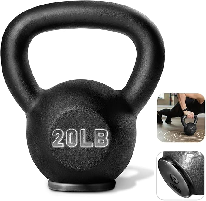 Yes4All Kettlebell Adjustable/Cast Iron/Protective Base Solid Smooth