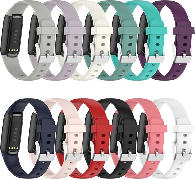 Fit for Fitbit Luxe Bands, Adjustable Soft Silicone Replacement Watch Band Straps Wristbands Bracelet Fit for Fitbit Luxe Fitness and Wellness Tracker for Women Men