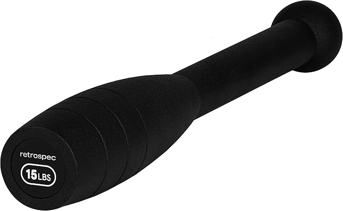 Retrospec Grip Steel Club Strength Training 5, 10, 10, 15lb 15lb Options