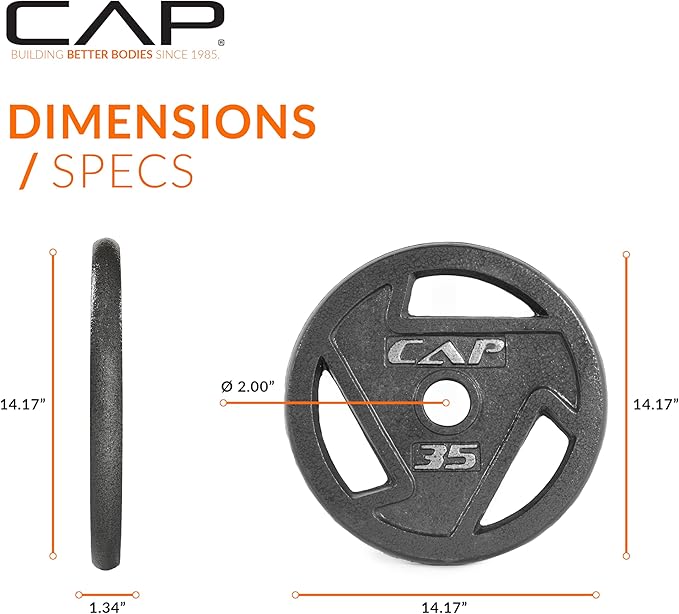 CAP Barbell 2-Inch Olympic Grip Weight Plate